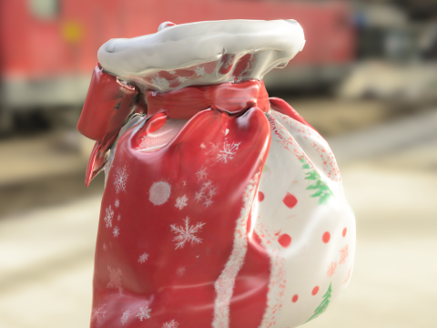 Bag Pack Santa Claus Holiday Sack Decoration 3D Model