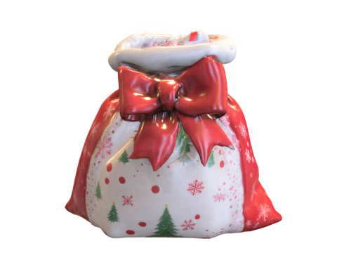 Bag Pack Santa Claus Holiday Sack Decoration 3D Model