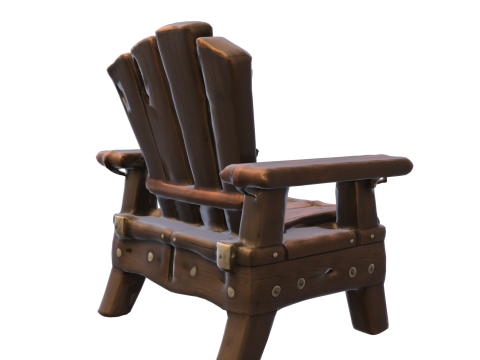 Rustic Wooden Chair Pack 3D Model