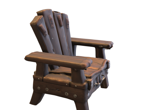 Rustic Wooden Chair Pack 3D Model