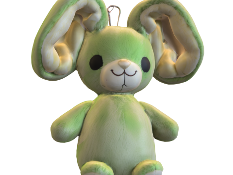 Cute Rabbit Doll Toy Pack 3D Model