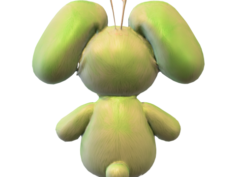 Cute Rabbit Doll Toy Pack 3D Model
