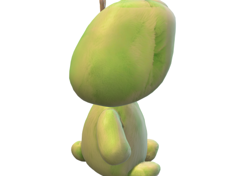 Cute Rabbit Doll Toy Pack 3D Model