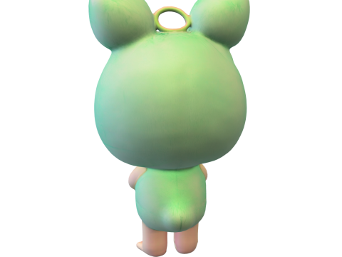 Cute Rabbit Doll Toy Pack 3D Model