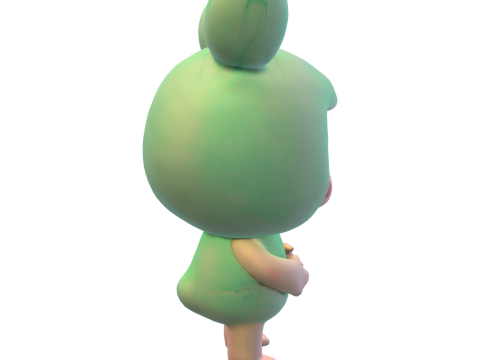 Cute Rabbit Doll Toy Pack 3D Model