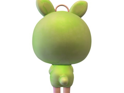 Cute Rabbit Doll Toy Pack 3D Model