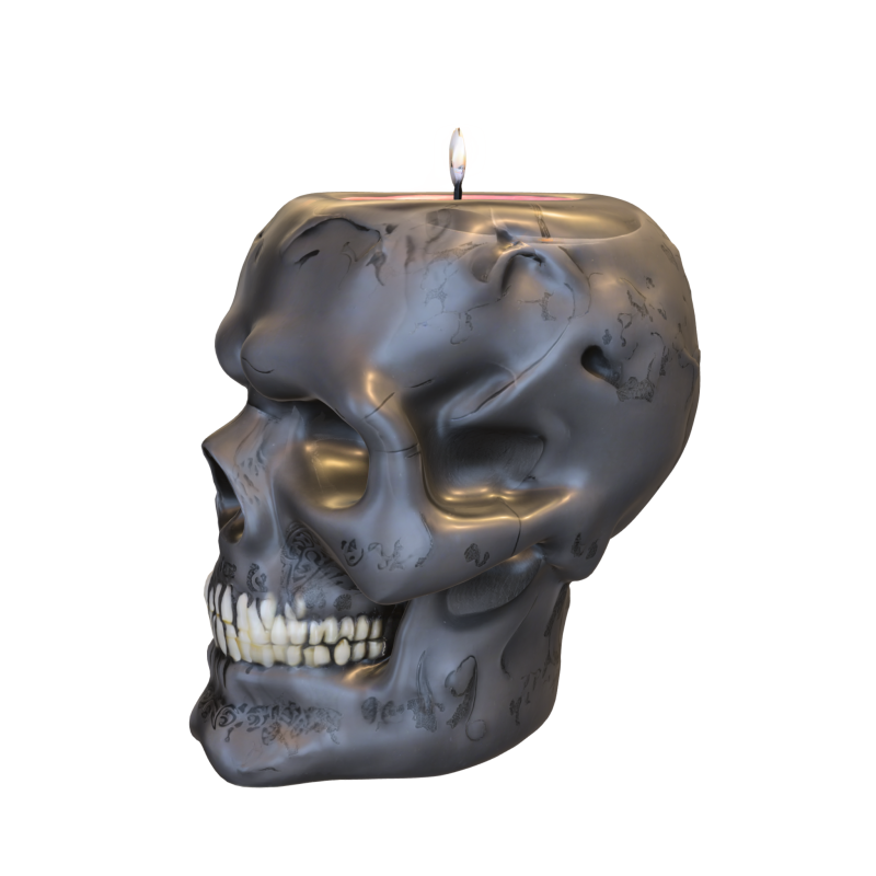 Cursed Skull candle Pack 3D Модель .c4d .max .obj .3ds .fbx .stl .blend