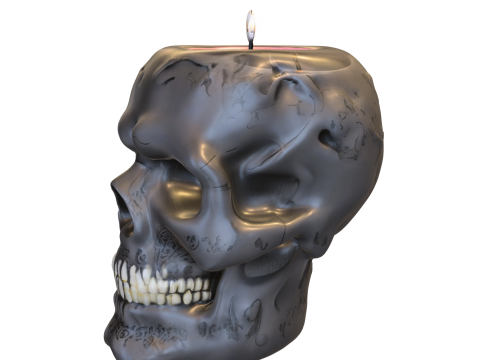 Cursed Skull candle Pack 3D 模型