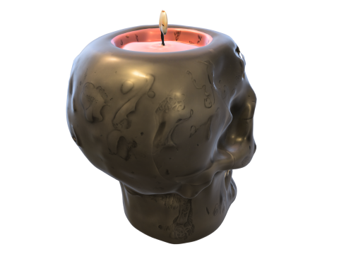 Cursed Skull candle Pack 3D Модель
