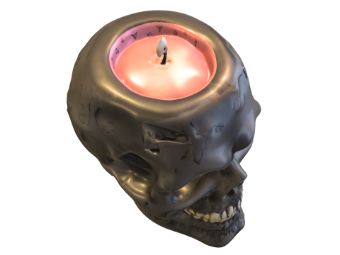 Cursed Skull candle Pack 3D Модель