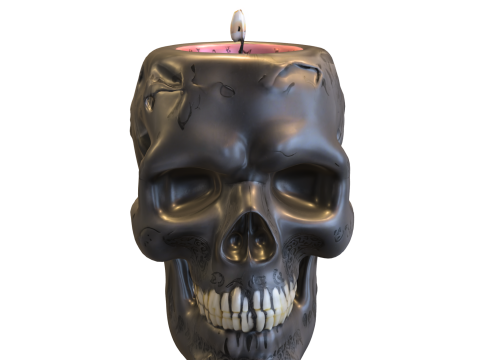 Cursed Skull candle Pack 3D Модель
