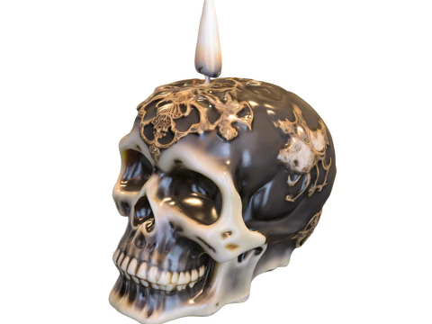 Cursed Skull candle Pack 3D Model