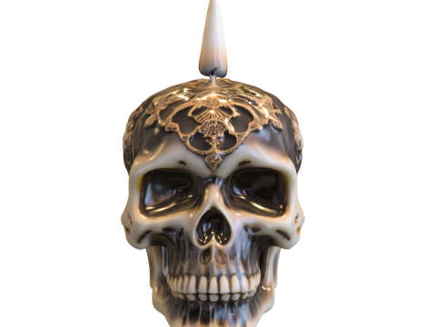 Cursed Skull candle Pack 3D Модель