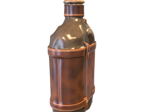 Leather Flask Pack 3D Модель