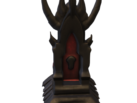 Dark Fantasy Throne Pack 3D Model