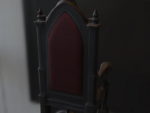 Dark Fantasy Throne Pack 3D Model