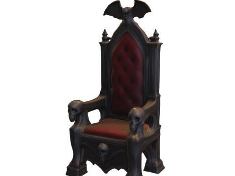 Dark Fantasy Throne Pack 3D Model