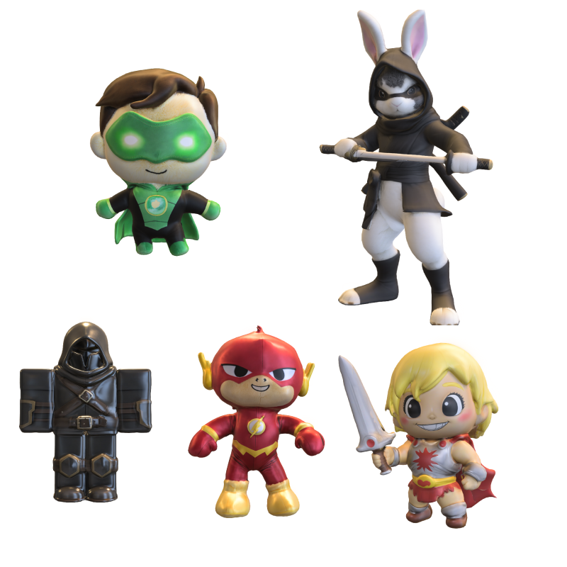 Minihero Chibi Heroes Pack 3D Modell .c4d .max .obj .3ds .fbx .stl .blend 