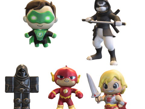 Minihero Chibi Heroes Pack Modelo 3D