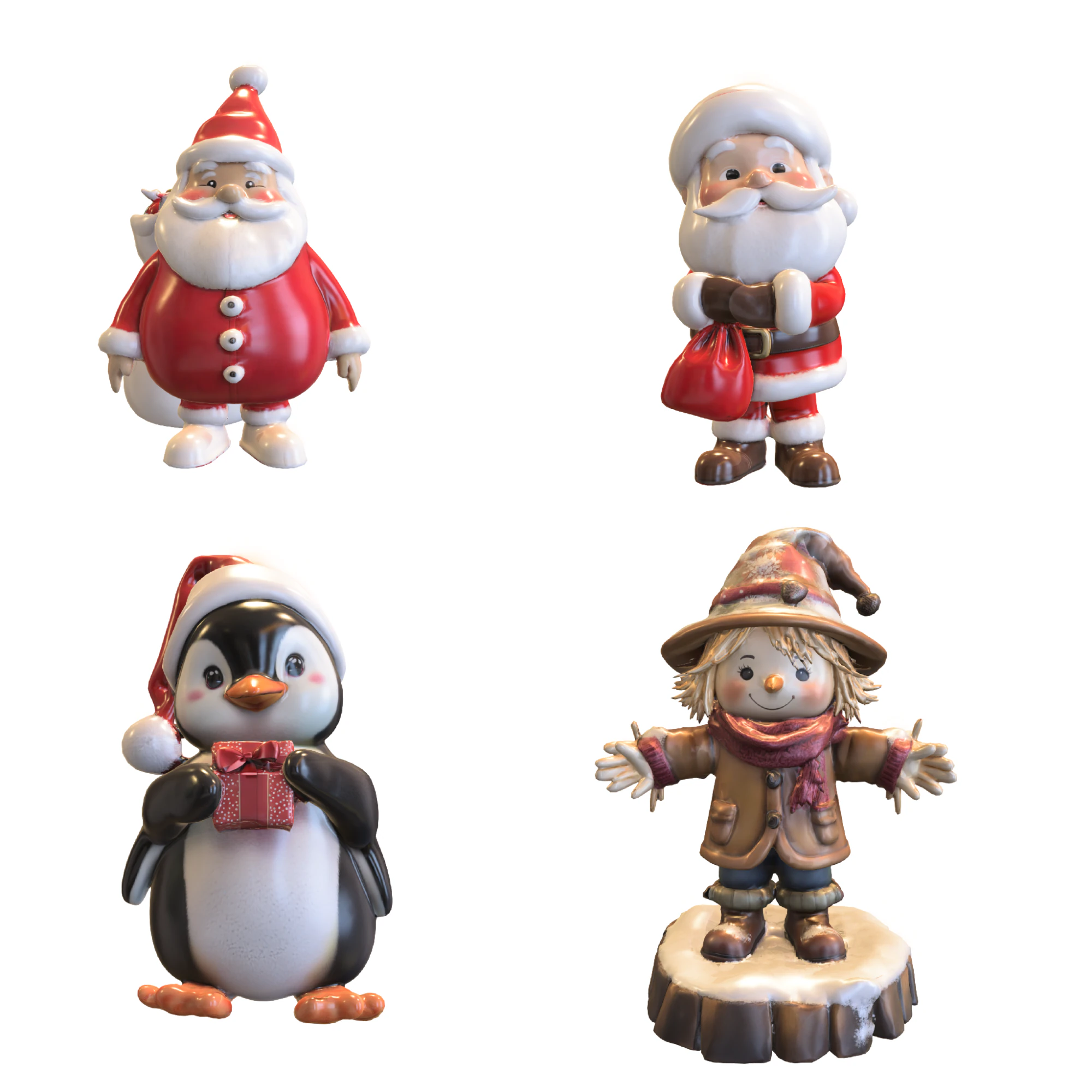 Xmas Winter Pack 3D Model .c4d .max .obj .3ds .fbx .stl .blend