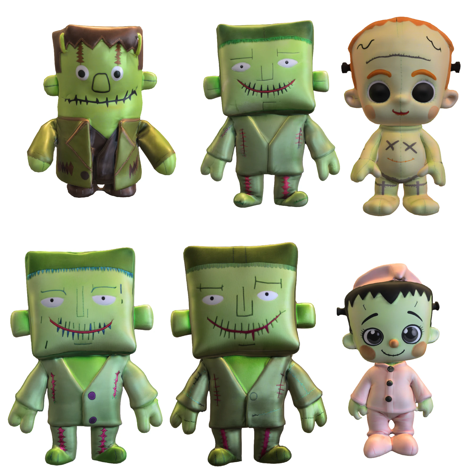 Halloween Chibi Monster Pack 3D Model .c4d .max .obj .3ds .fbx .stl .blend 