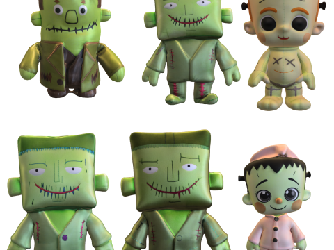 Halloween Chibi Monster Pack 3D Модель