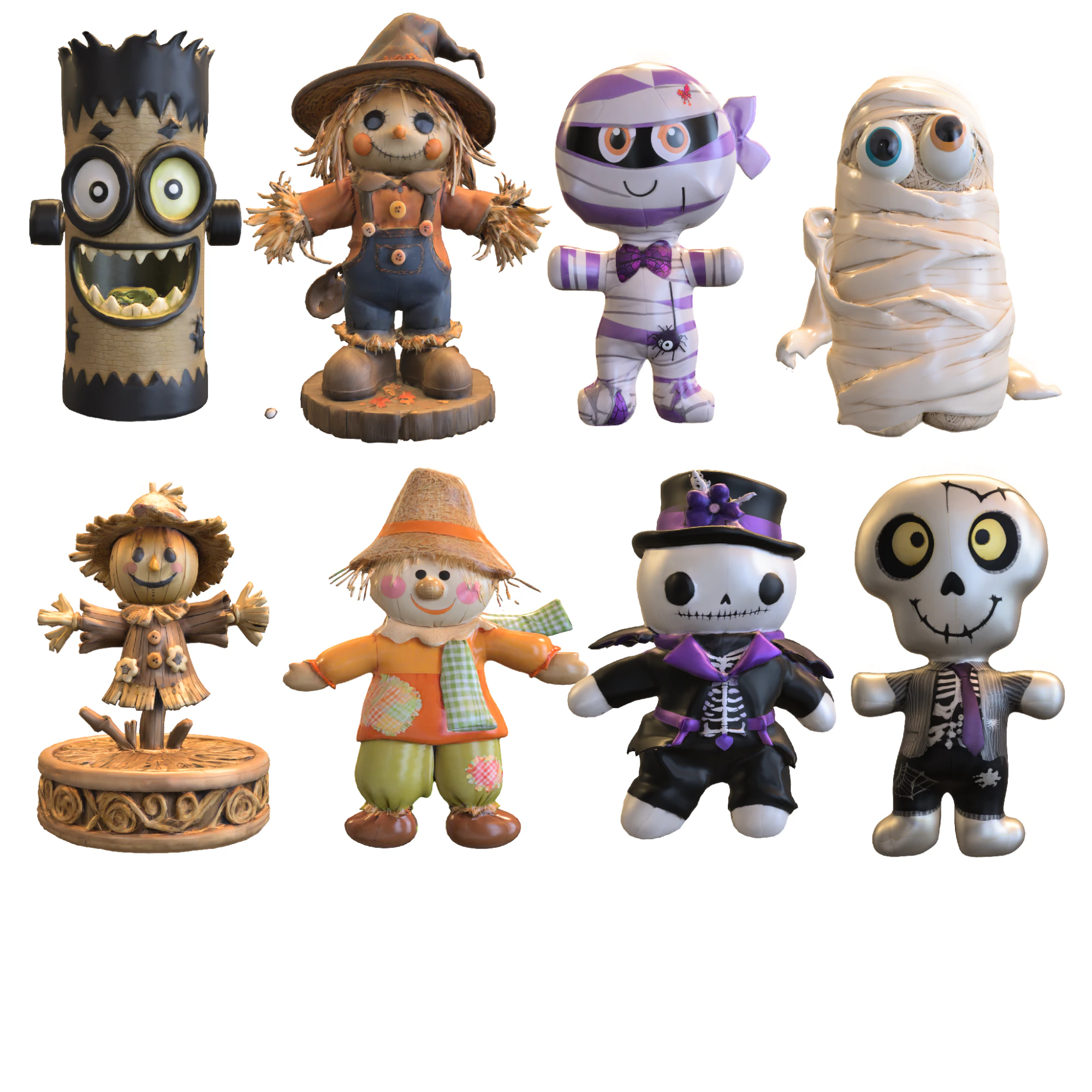 Halloween Kids Pack 3D Model .c4d .max .obj .3ds .fbx .stl .blend 