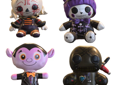 Halloween Kids Pack 3D Model