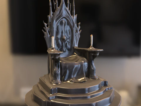 Dark Gothic Thrones 3D Model