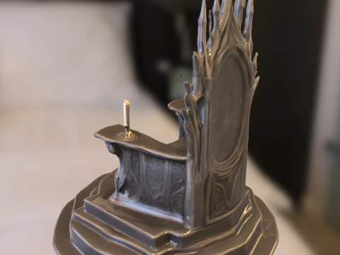 Dark Gothic Thrones 3D Model