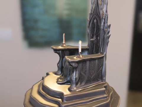 Dark Gothic Thrones 3D Model