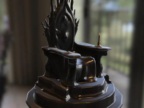 Dark Gothic Thrones 3D Model