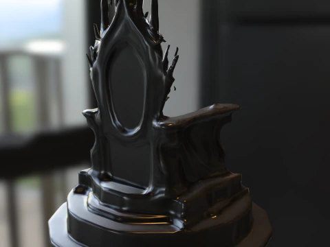Dark Gothic Thrones 3D Model