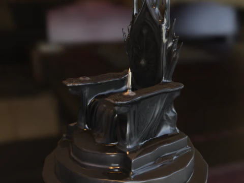 Dark Gothic Thrones 3D Model
