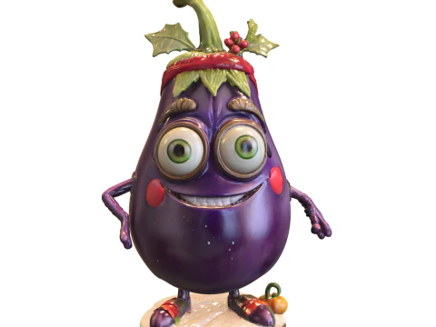 Веселий баклажан характер 3D Модель