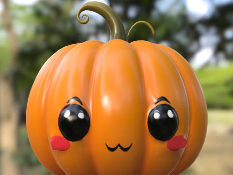 Cute Pumpkin 3D Model