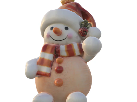 Cute Snowman 3D Model