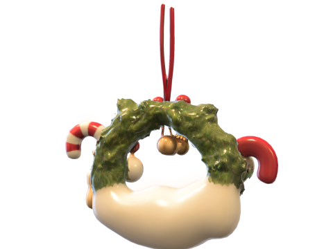 Weihnachtskranz 3D Modell