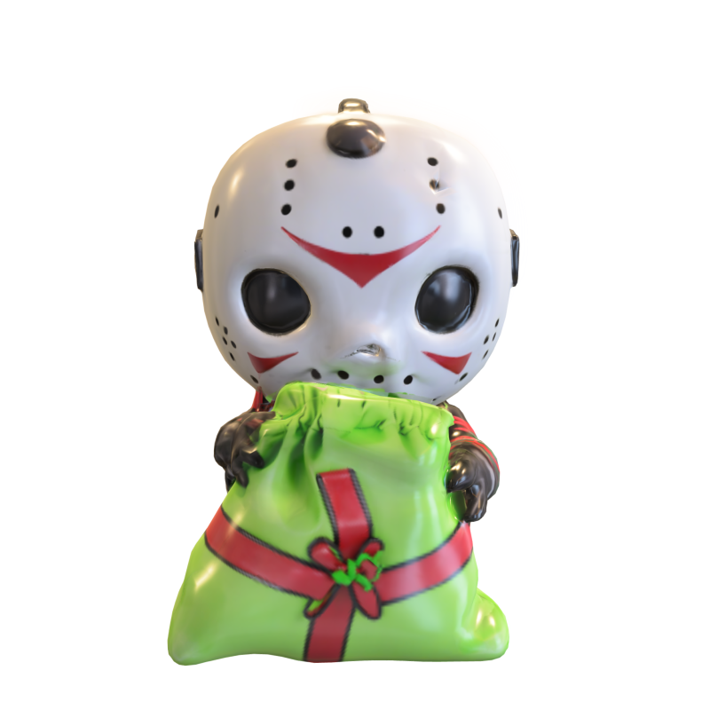 蒙面圣诞险恶 3D 模型 .c4d .max .obj .3ds .fbx .stl .blend 