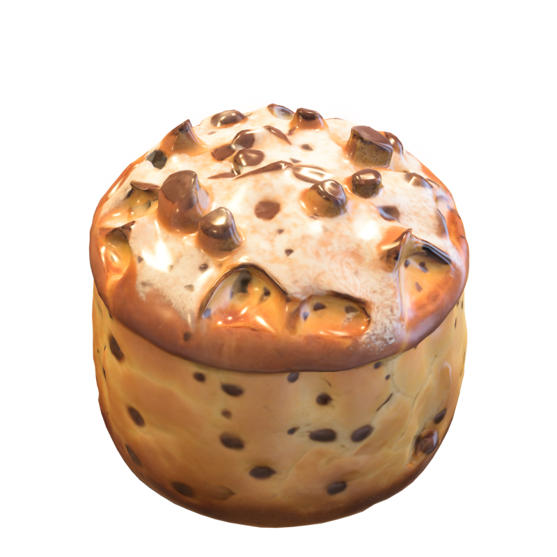 Delicia de panettone Modelo 3D .c4d .max .obj .3ds .fbx .stl .blend