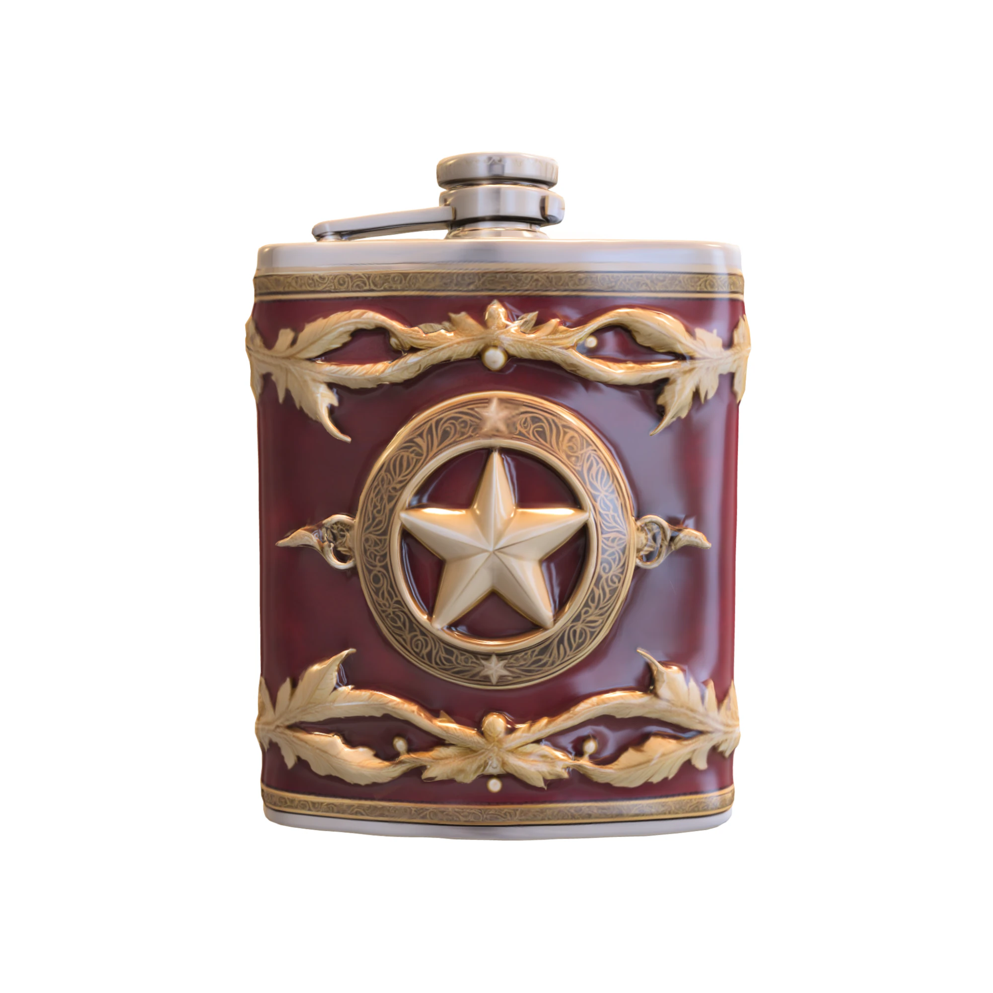 Flask festive christmas 3D Model .c4d .max .obj .3ds .fbx .stl .blend 