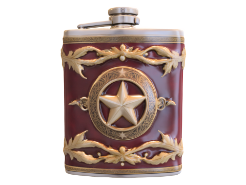 Flask festive christmas 3D Model