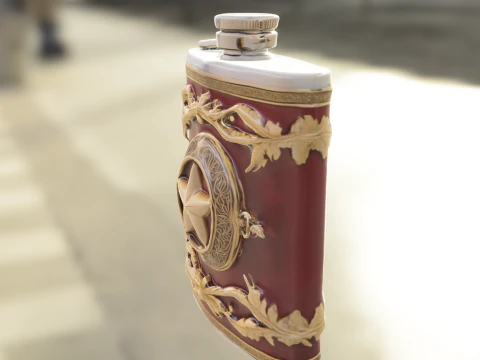 Flask festive christmas 3D Model