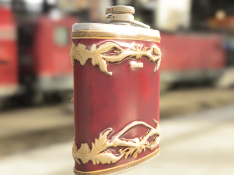 Flask festive christmas 3D Model
