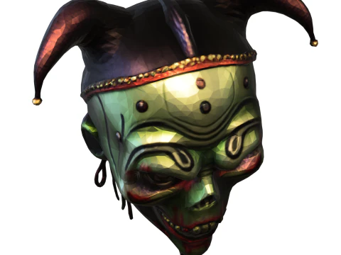 Demonic Jester Skull 3D Model