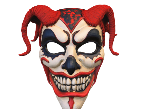 Demonic Clown Mask 3D Model