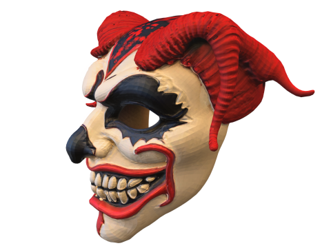 Topeng Badut Setan Model 3D