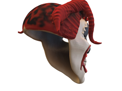 Topeng Badut Setan Model 3D