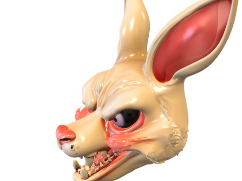 Маска демонічного кролика 3D Модель