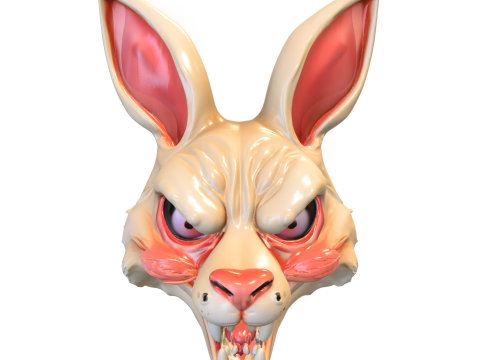 恶魔兔子面具 3D 模型